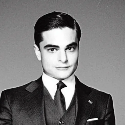 Prompt: a photo of ben shapiro in a 1920s mafia gang