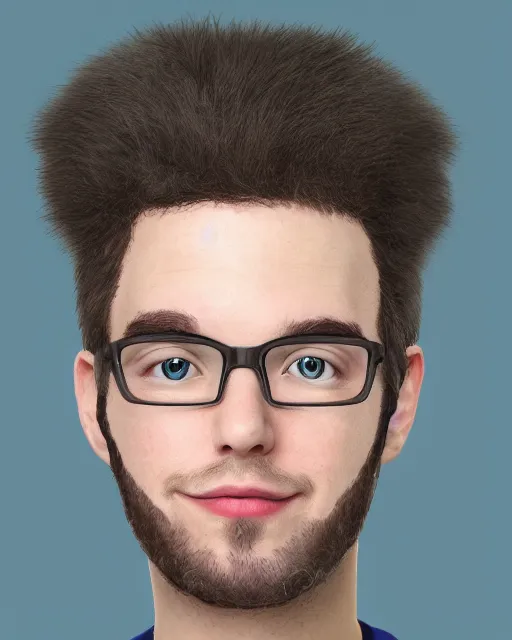 Image similar to twitch streamer aidan ross. highly detailed felt. hyper real photo. 4 k.