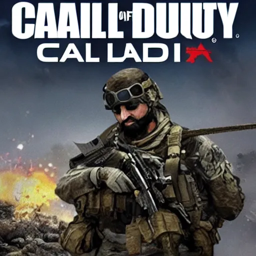 Prompt: unrealistic futuristic call of duty game cover actual photo night raid osama bin ladin