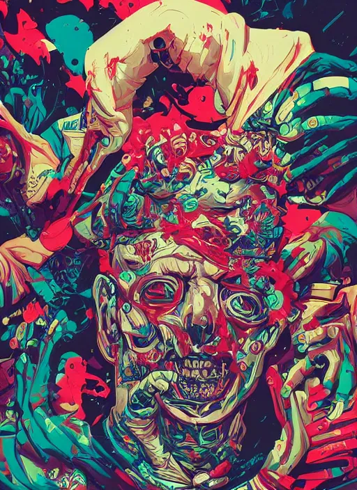 Image similar to zombie full body hiphop streetwear drip, tristan eaton, victo ngai, artgerm, rhads, ross draws