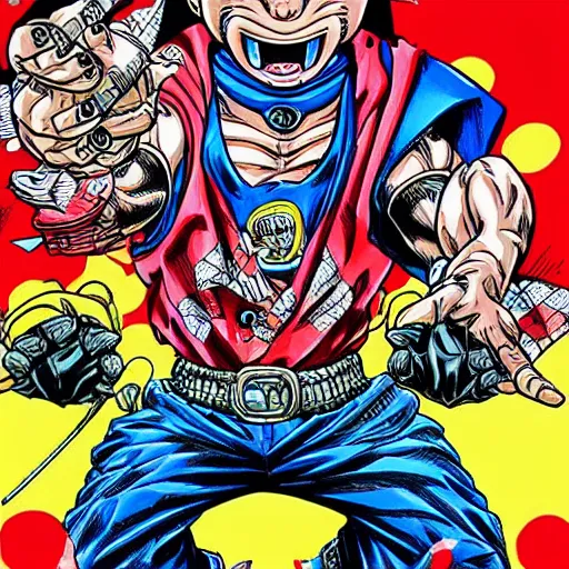 Image similar to billy butcher manga cover by akira toriyama, detailed, inked, beautiful, hyper realistic