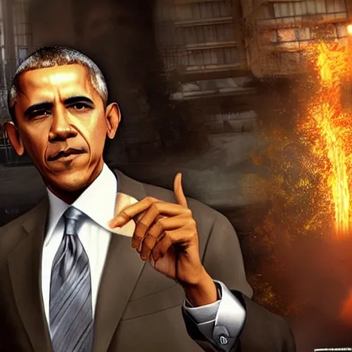 Prompt: barack obama in deus ex (2000)