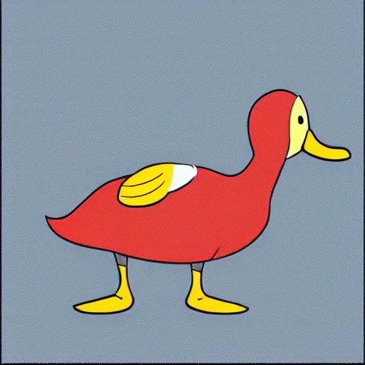 Prompt: A duck in the style of 1960's disney animations