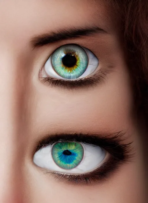Image similar to portrait of a stunningly beautiful eye, combined and multiplied