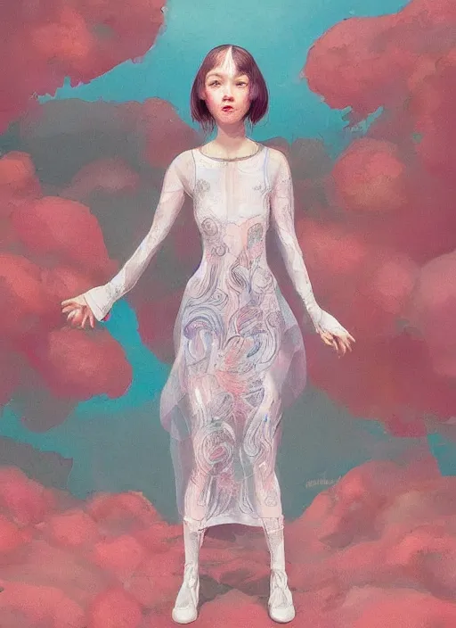 Prompt: girl with transparent dress :: by Martine Johanna and Simon Stålenhag and Chie Yoshii and wlop and Guillermo del toro :: ornate, dynamic, particulate, rich colors, elegant, centered, artstation, smooth, sharp focus, octane render, 3d