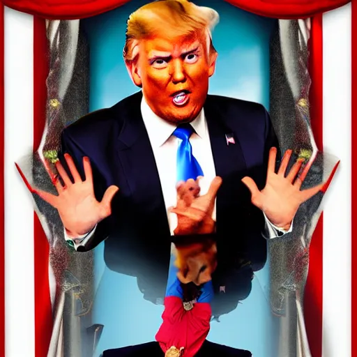 Image similar to Donald trump as a circus clown