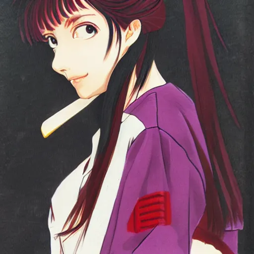 Image similar to Portrait Sukeban Deka, arstation,