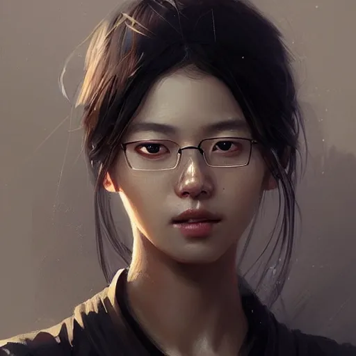 Image similar to “ portrait of hoyeon jung by greg rutkowski, young, attractive, highly detailed portrait, scifi, digital painting, artstation, concept art, smooth, sharp foccus ilustration, artstation hq ”