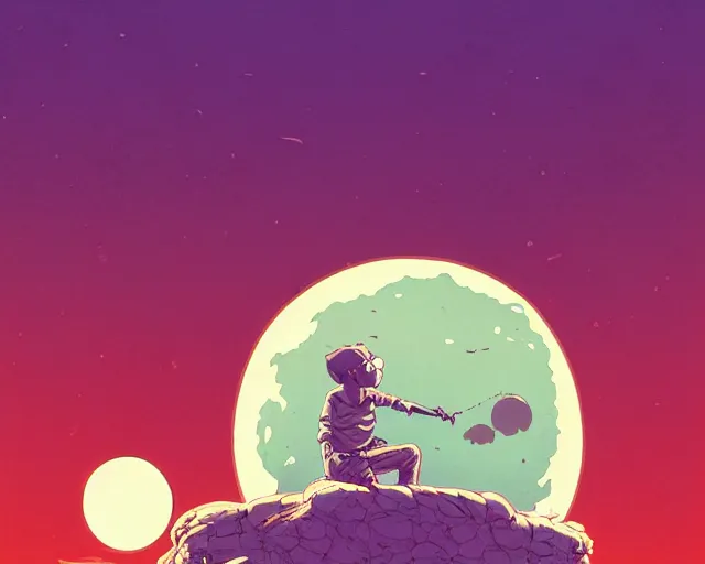 Image similar to a study of cell shaded cartoon huge limosuine, in front of a big moon, illustration, wide shot, muted colors, post grunge, concept art by josan gonzales and wlop, david rubin, mike mignola, laurie greasley, highly detailed, sharp focus, trending on artstation, hq, deviantart, art by artgem