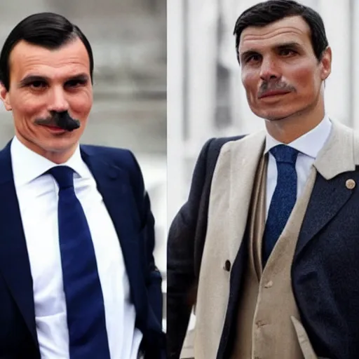 Image similar to spanish president pedro sanchez as a peaky blinder