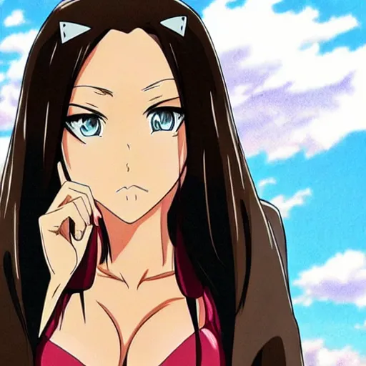 Image similar to megan fox as an anime character