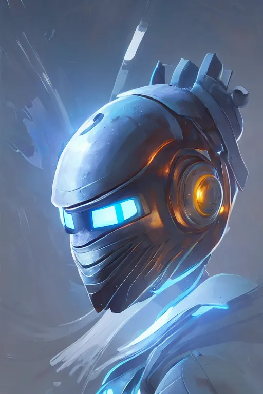 Image similar to epic mask helmet robot ninja portrait stylized as fornite style game design fanart by concept artist gervasio canda, behance hd by jesper ejsing, by rhads, makoto shinkai and lois van baarle, ilya kuvshinov, rossdraws global illumination radiating a glowing aura global illumination ray tracing hdr render in unreal engine 5