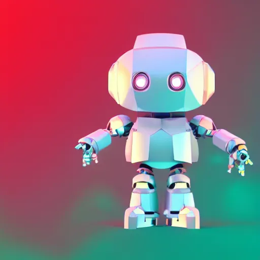 low - poly cute robot character, 3 d render, blender, | Stable Diffusion |  OpenArt