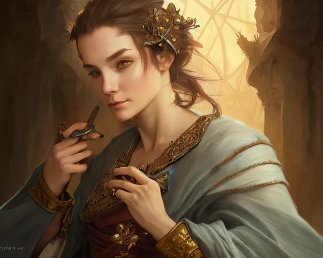 Image similar to photography of maria pascual alberich, deep focus, d & d, fantasy, intricate, elegant, highly detailed, digital painting, artstation, concept art, matte, sharp focus, illustration, hearthstone, art by artgerm and greg rutkowski and alphonse mucha