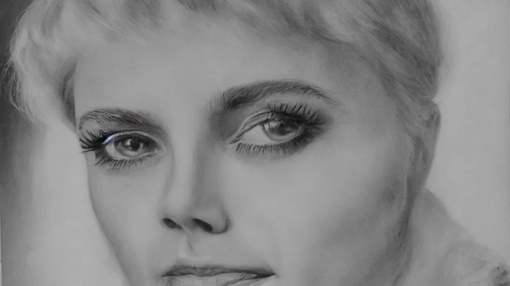 Image similar to monochrome yellow bryological detailed portrait of jean seberg at elderly age of 1 0 5