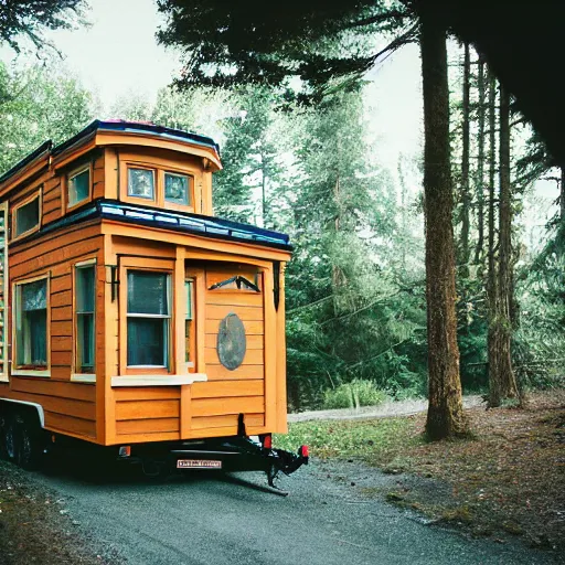 Image similar to Victorian tiny house. Photographed with Leica Summilux-M 24 mm lens, ISO 100, f/8, Portra 400