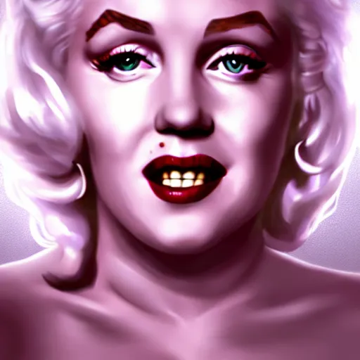 Prompt: Marilyn Monroe as daenerys targaryen, purple eyes, 4k, artstation, cgsociety, award-winning, masterpiece, stunning, beautiful, glorious, powerful, fantasy art