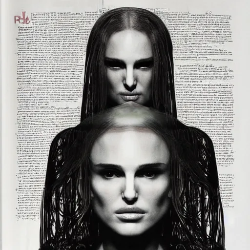 Image similar to natalie portman by h. r. giger