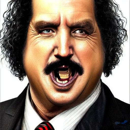 Image similar to A combination of Ron Jeremy's and Donald Trump's and Joe Biden's faces as Aiden Caldwell character from Dying Light 2 Stay Human, western, D&D, fantasy, intricate, elegant, highly detailed, digital painting, artstation, concept art, matte, sharp focus, illustration, art by Artgerm and Greg Rutkowski and Alphonse Mucha