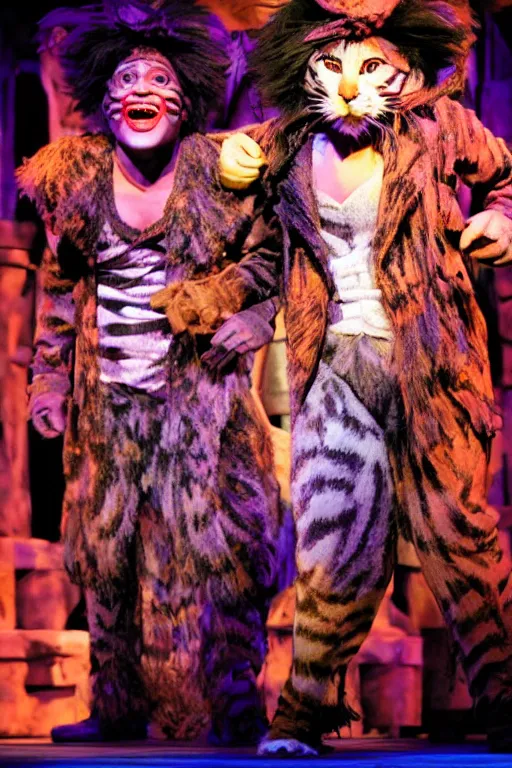 Image similar to 📷 mungojerrie and rumpleteazer, cats musical 1 9 9 8, dynamic lighting, portait