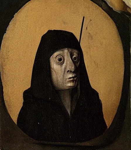 Image similar to portrait of ghostemane by hieronymus bosch, high quality, high detail