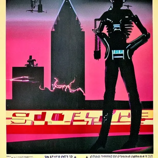 Image similar to 1980s poster for scifi film directed by John Carpenter