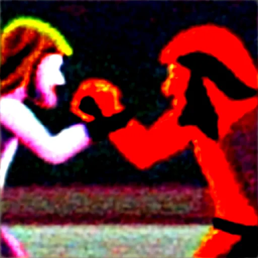 Image similar to Jesus fighting a demon in a boxing ring, photorealistic, 4K