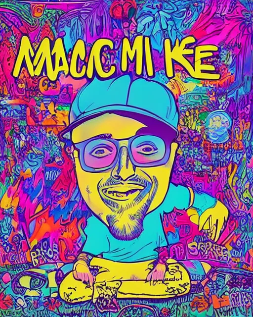 Image similar to mac miller, lsd trip, by john keebs lee, pittsburgh, blue slide park, good vibes, peace, love, 4 2 0, don't trip, swimming in circles, highly detailed