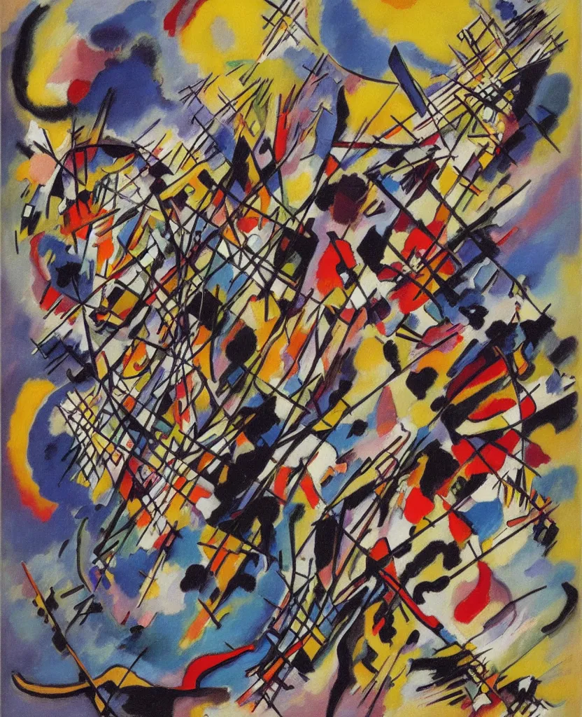 Prompt: painting by vasily kandinsky