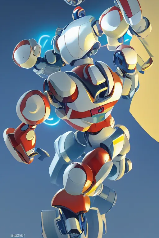 Image similar to metabots medabots medarotto medarot robot minimalist comics, behance hd by jesper ejsing, by rhads, makoto shinkai and lois van baarle, ilya kuvshinov, rossdraws global illumination ray tracing hdr radiating a glowing aura