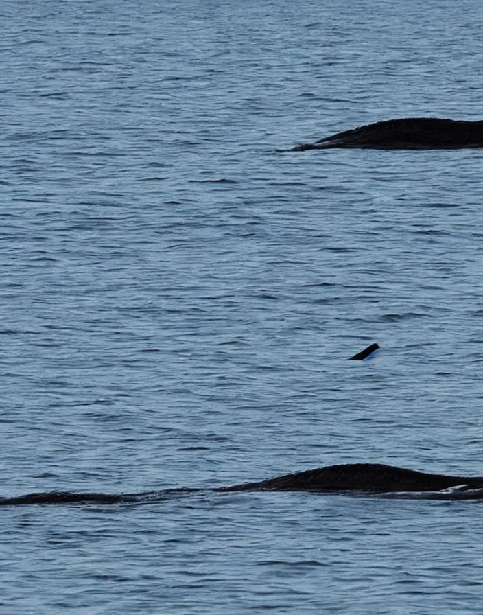 Image similar to An alleged photo of Loch Ness Monster taken by wilderness explorer