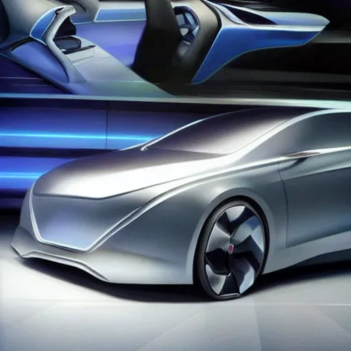 Prompt: concept art of the new hyundai n - 7 4 concept car