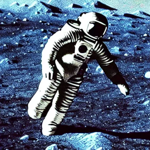 Prompt: an astronaut wearing a diving suit holding a stratocaster electric guitar on the moon