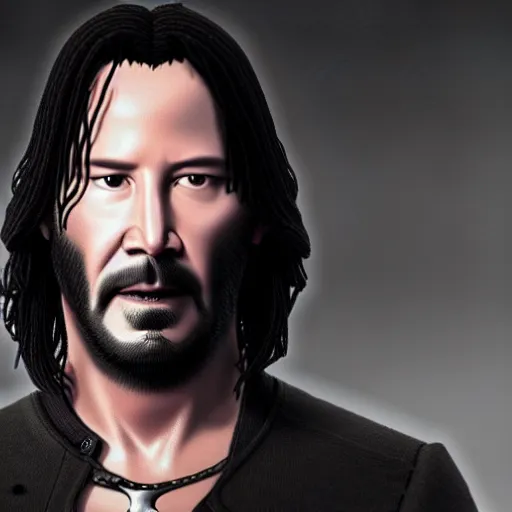 Image similar to Keanu Reeves as Jesus Christ 4K quality hyper realistic