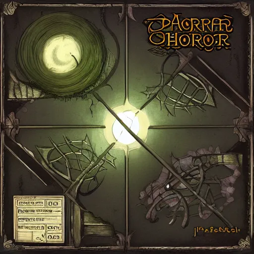 Image similar to dark shop in style of arkham horror by John Pacer