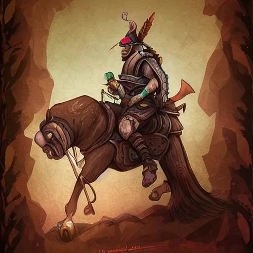 Prompt: a warrior snail rider 4 k digital art illustration