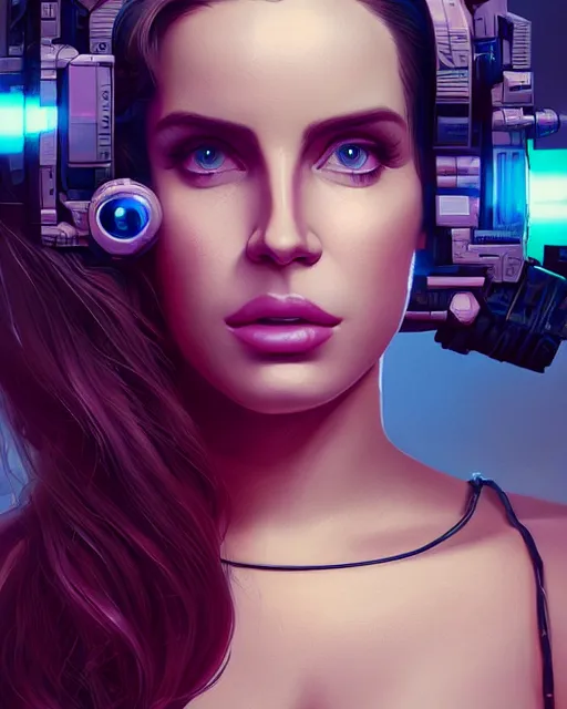 Prompt: portrait of lana del rey as a cyborg. intricate abstract. intricate artwork. by tooth wu, wlop, beeple, dan mumford. dramatic octane render, trending on artstation, greg rutkowski very coherent symmetrical artwork. cinematic, key art, hyper realism, high detail, octane render, 8 k, iridescent accents