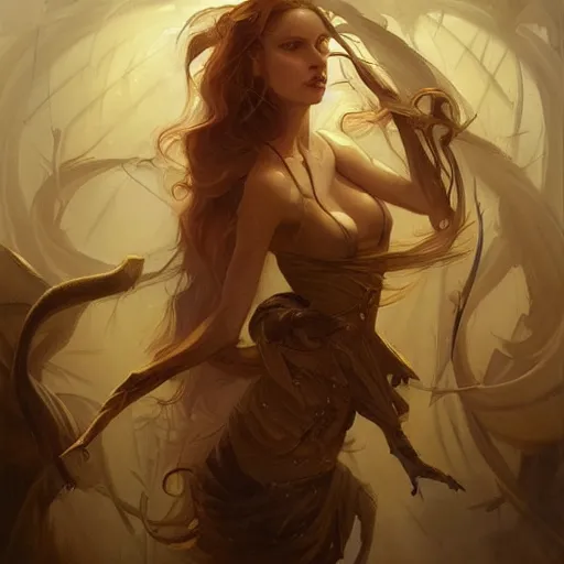 Prompt: a painting in the style of charlie bowater, and in the style of donato giancola, and in the style of peter mohrbacher. smooth, sharp focus, fantasy, semi - realism.