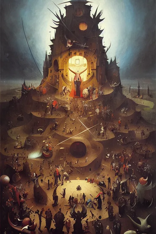 Prompt: hieronymus bosch, greg rutkowski, anna podedworna, painting of the x - men 1 9 9 0 s