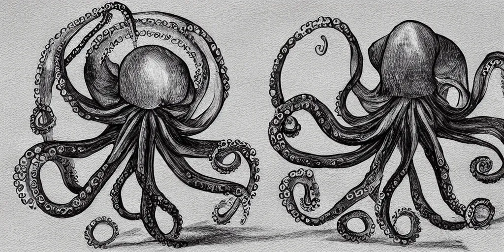 Prompt: octopus trapped in an hourglass