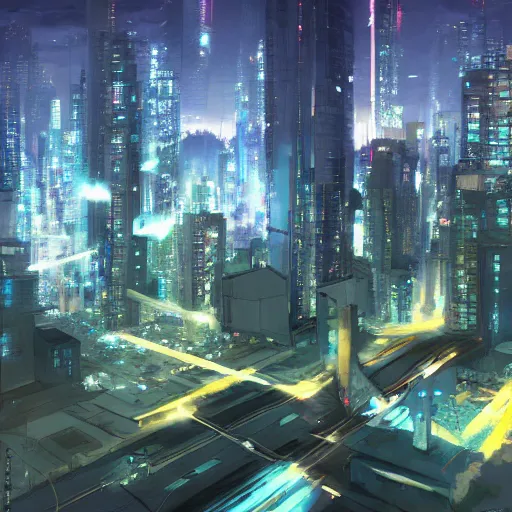 Image similar to makati city 1 0 0 0 years in the future, painting by makoto shinkai, featured on pixiv, deviantart hd