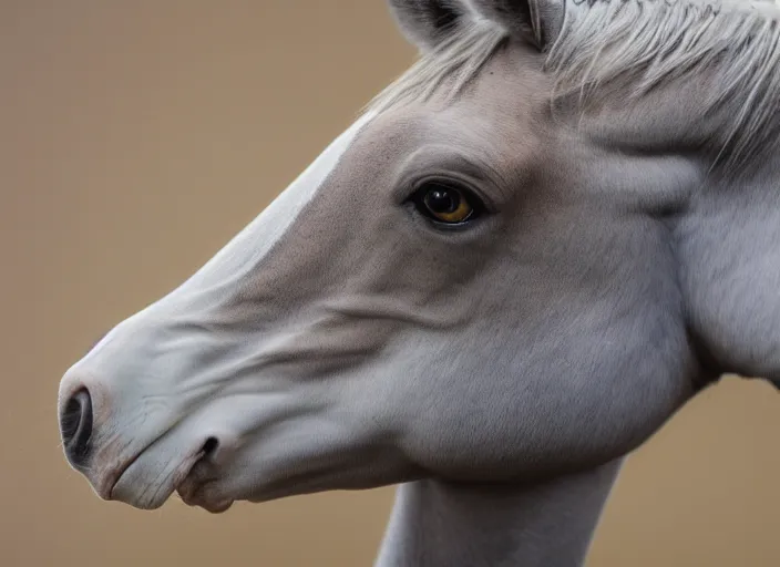 Image similar to photo of a hybrid between a horse and a budgerigar