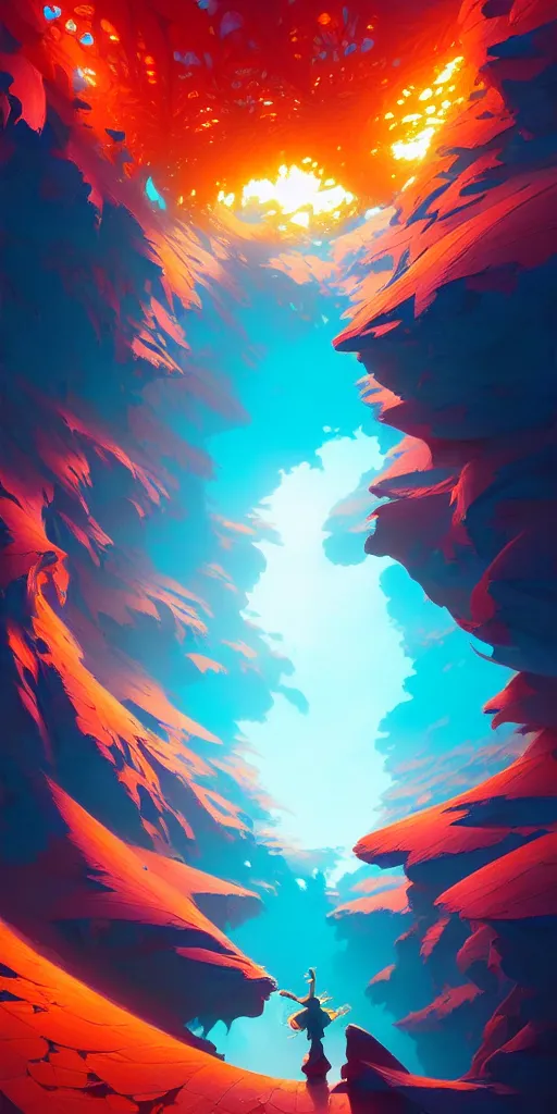 Image similar to hyper detailed ultra sharp of a beautiful fractal. behance hd by jesper ejsing, by rhads, makoto shinkai and lois van baarle, ilya kuvshinov, rossdraws radiating a glowing aura global illumination ray tracing hdr, 8 k