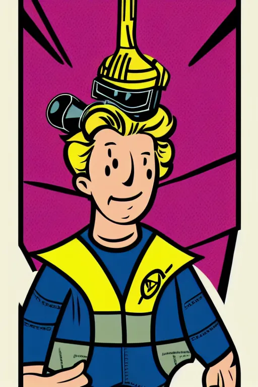 Image similar to fallout 7 6 retro futurist illustration art by butcher billy, sticker, colorful, illustration, highly detailed, simple, smooth and clean vector curves, no jagged lines, vector art, smooth andy warhol style