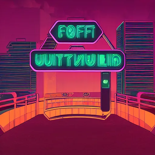 Prompt: lofi vaporwave retro futurism album artwork underground unknown dystopian city nights moon watching