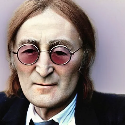 Prompt: A colored colorized real photograph of old John Lennon as an old man in his eighties with short hair in the 2010s, Old John Lennon, taken in the early 2020s, taken on a 2010s Camera, realistic, hyperrealistic, very realistic, very very realistic, highly detailed, very detailed, extremely detailed, detailed, digital art, trending on artstation, headshot and bodyshot, detailed face, very detailed face, very detailed face, real, real world, in real life, realism, HD Quality, 8k resolution, intricate details, colorized photograph, colorized photo, John Lennon as an old man with short hair, old, old man, headshot and bodyshot, old man that looks like John Lennon with short hair, old guy with short hair