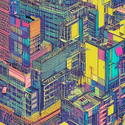 Image similar to 9 0 s tokyo close up by inio asano, beeple and james jean, aya takano color style, 4 k, super detailed, modern, 4 k, symmetrical
