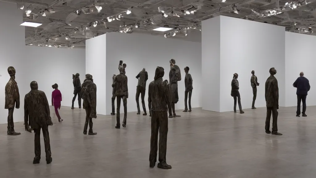 Image similar to gallery view, new sculptures by paul mccarthy and ron mueck