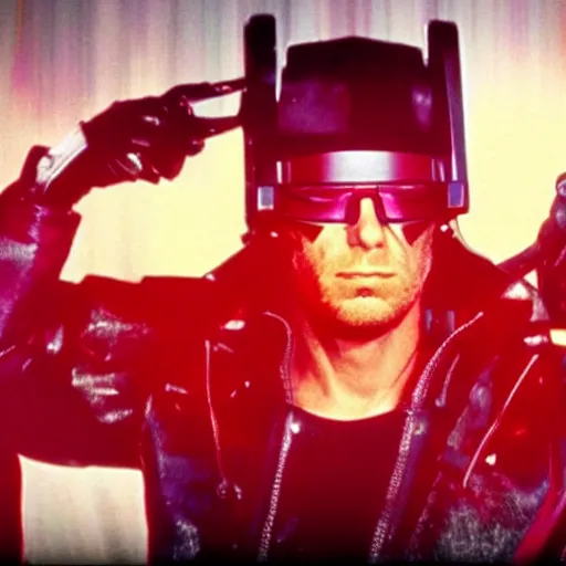 Image similar to cyberpunk cyber Jamiroquai, movie still