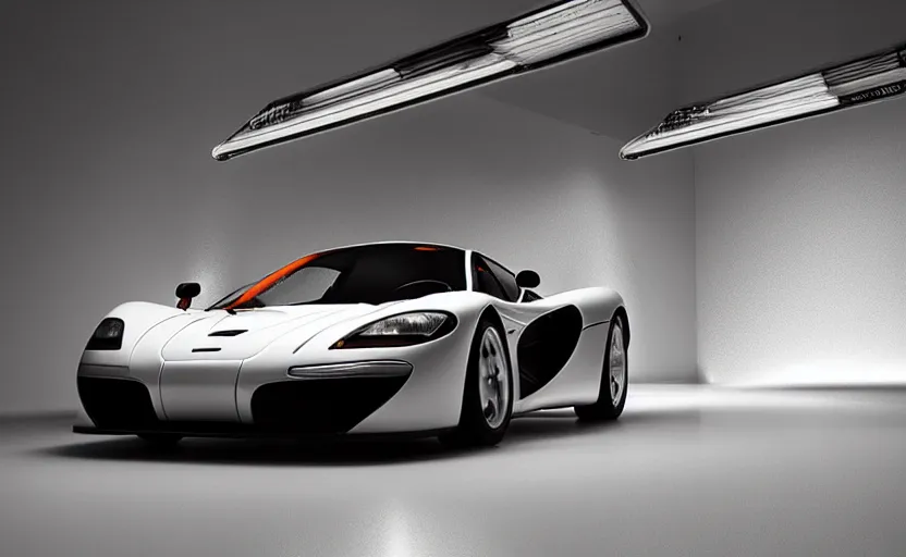 Image similar to “ a mclaren f 1, studio lighting ”